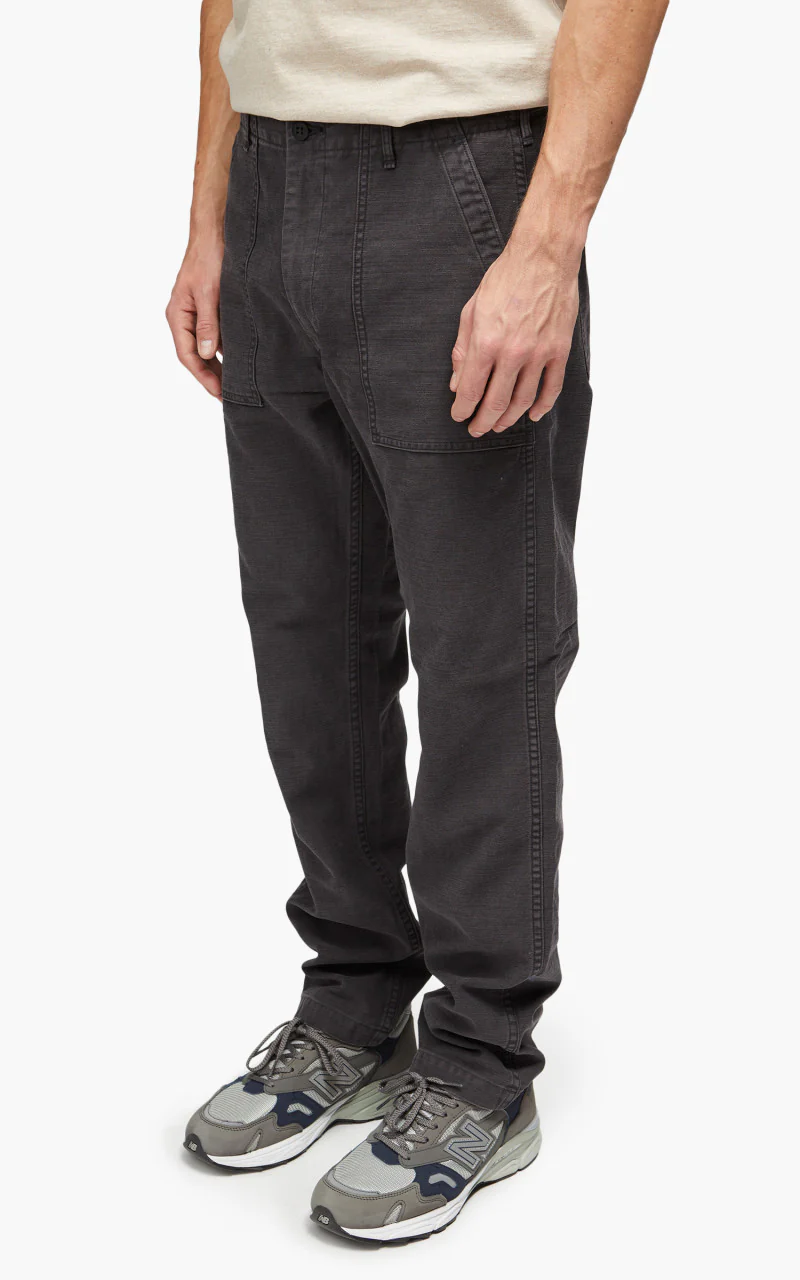 OrSlow US Army Fatigue Pants Slim Black Stone - Image 3