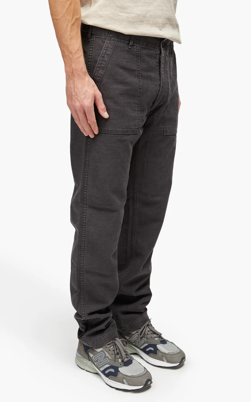 OrSlow US Army Fatigue Pants Slim Black Stone - Image 4
