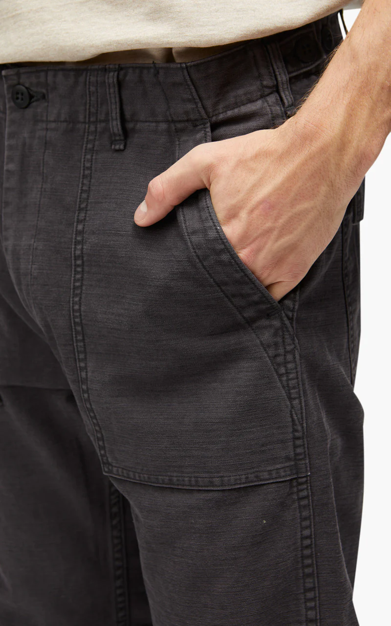 OrSlow US Army Fatigue Pants Slim Black Stone - Image 7
