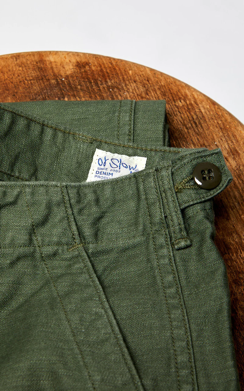 OrSlow US Army Fatigue Pants Slim Green - Image 14
