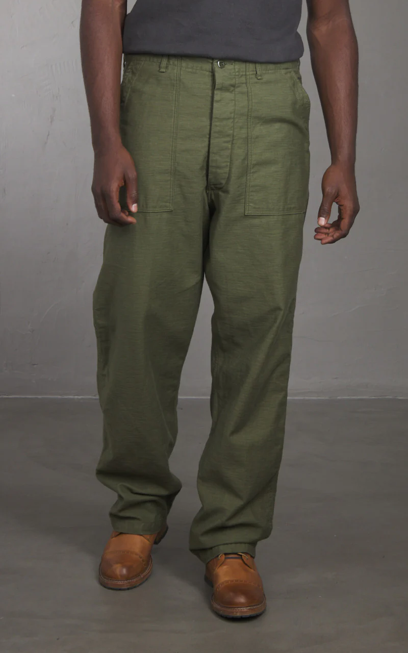 OrSlow US Army Fatigue Pants Vintage Fit Green - Image 3