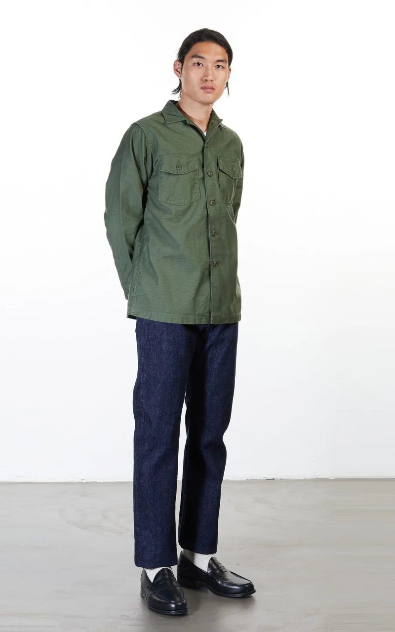 OrSlow US Army Fatigue Shirt Army Green - Image 5