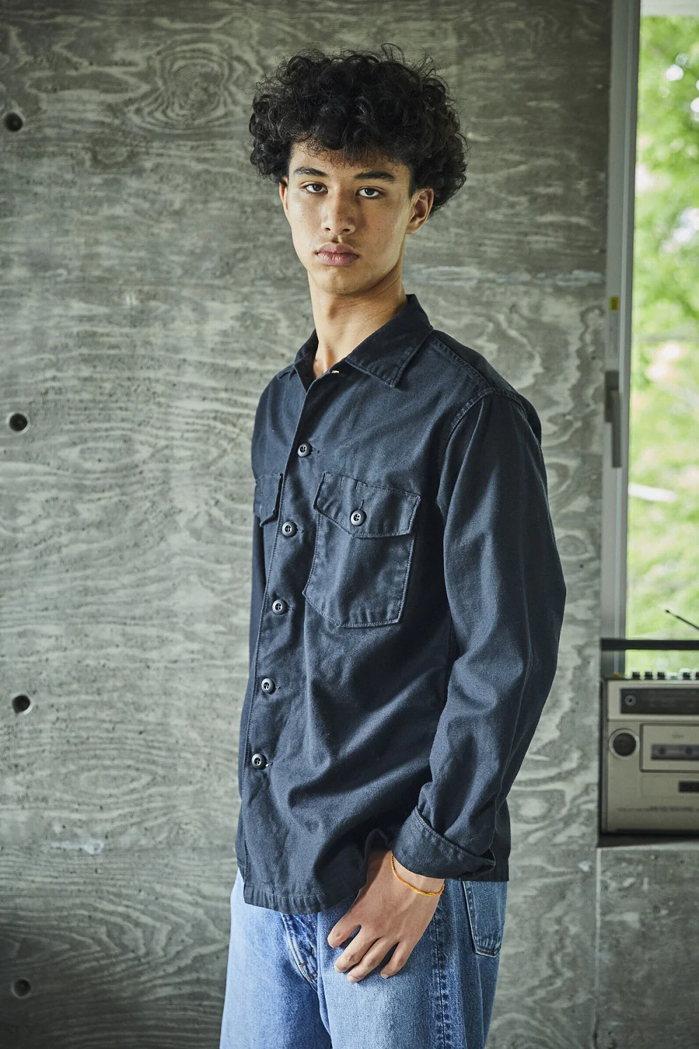 OrSlow US Army Fatigue Shirt Black - Image 6