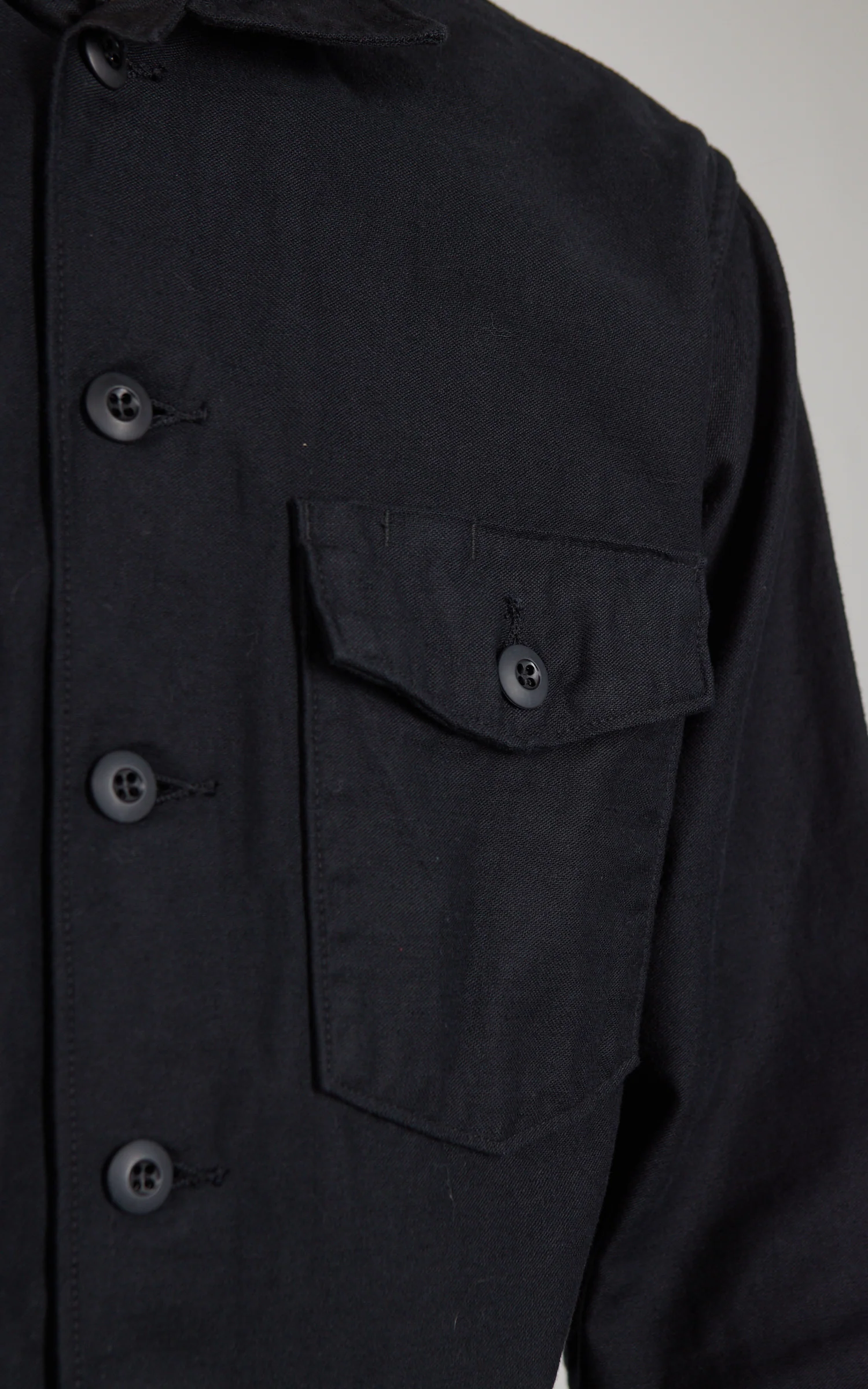 OrSlow US Army Fatigue Shirt Black - Image 3