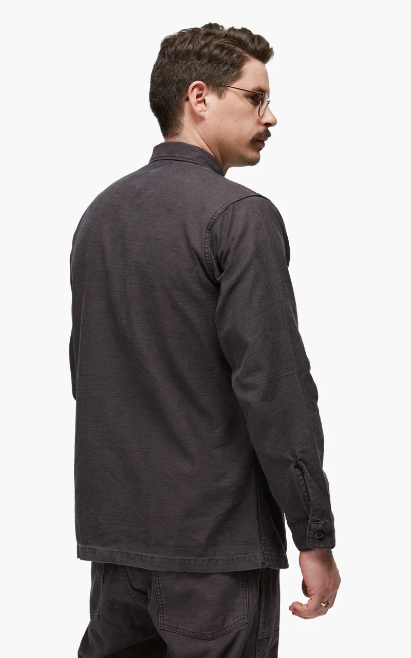 OrSlow US Army Fatigue Shirt Black Stone - Image 5