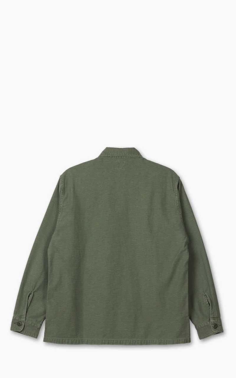 OrSlow US Army Fatigue Shirt Green Used Wash - Image 7