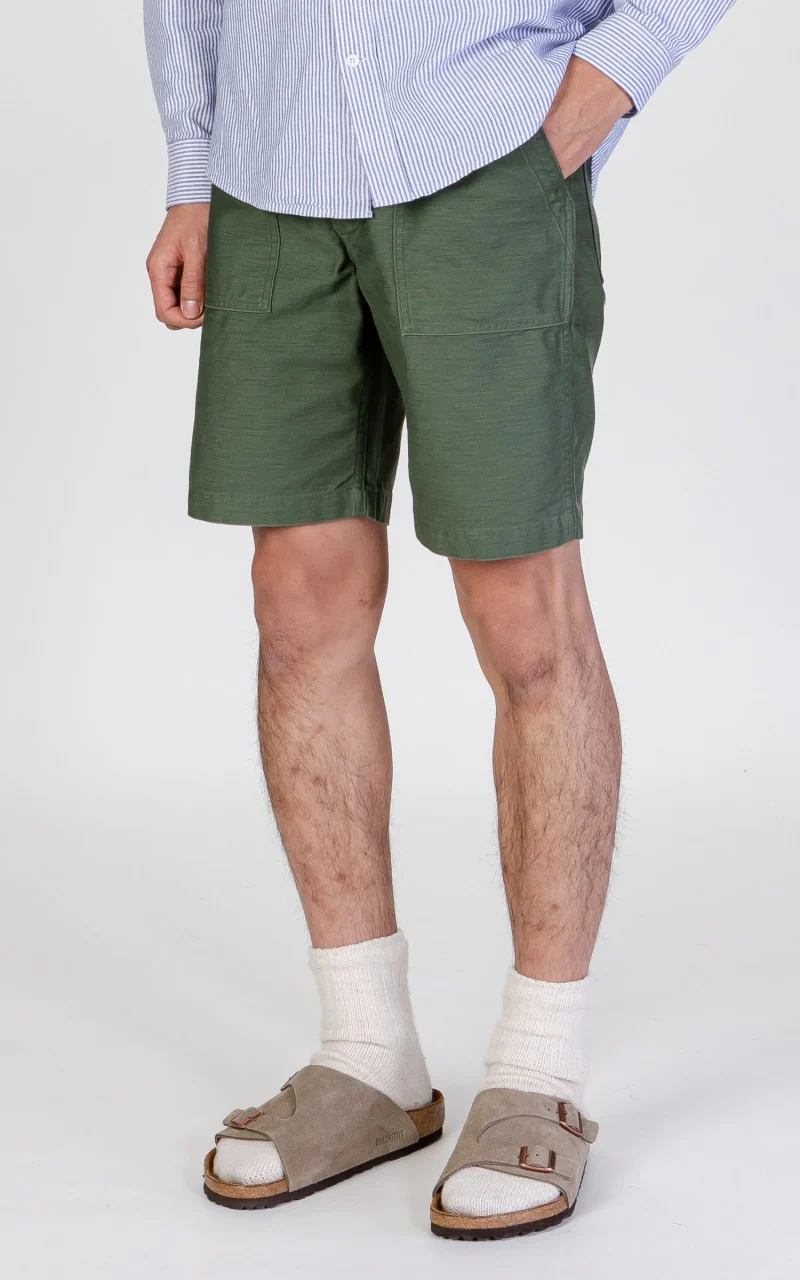 OrSlow US Army Fatigue Shorts Green - Image 3