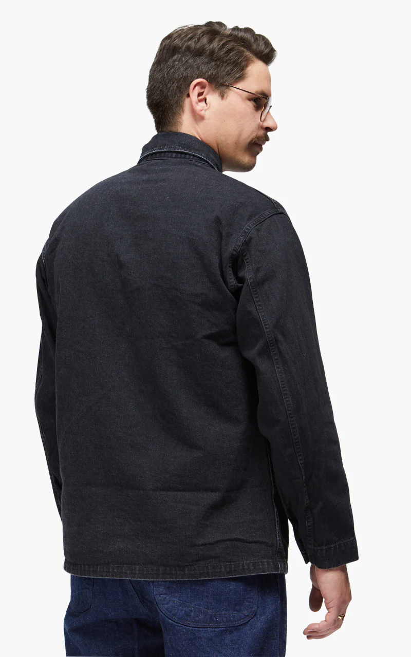 OrSlow US Army M-43 Denim Jacket Black Stone - Image 3