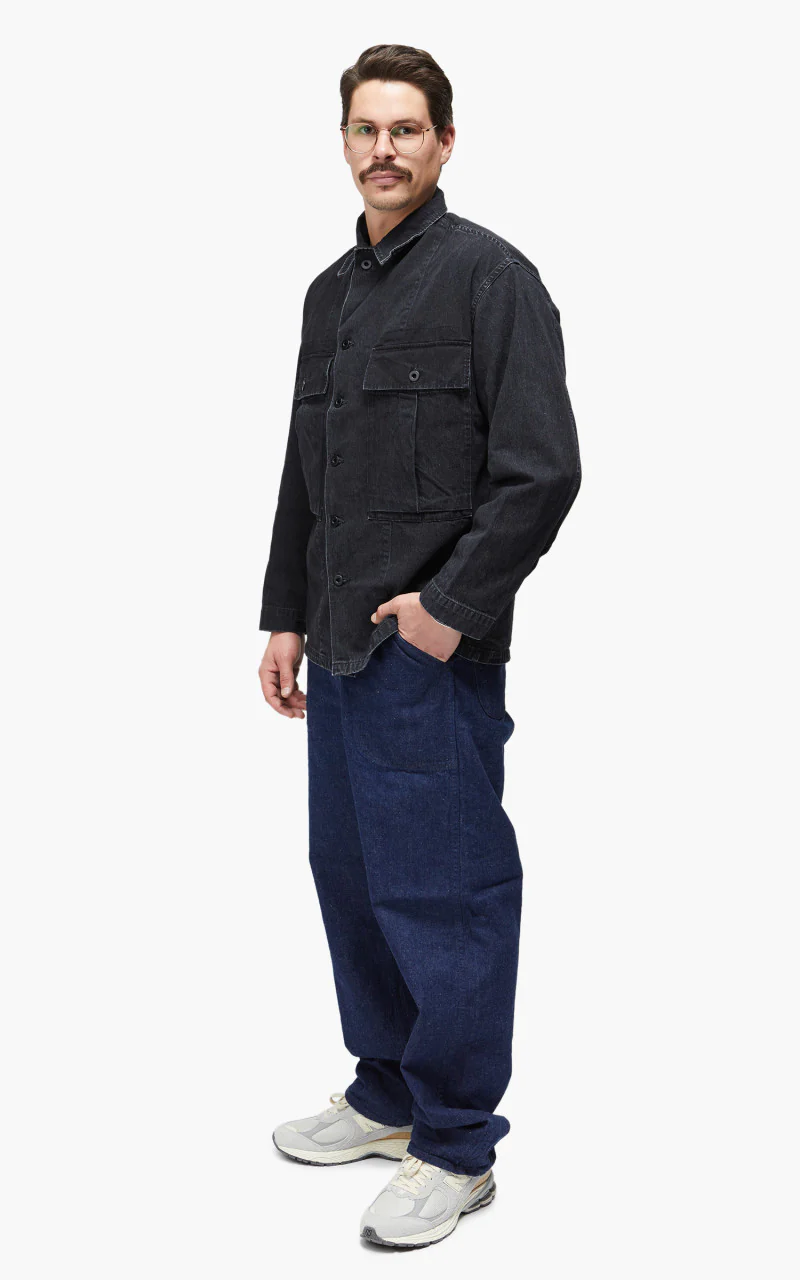 OrSlow US Army M-43 Denim Jacket Black Stone - Image 4