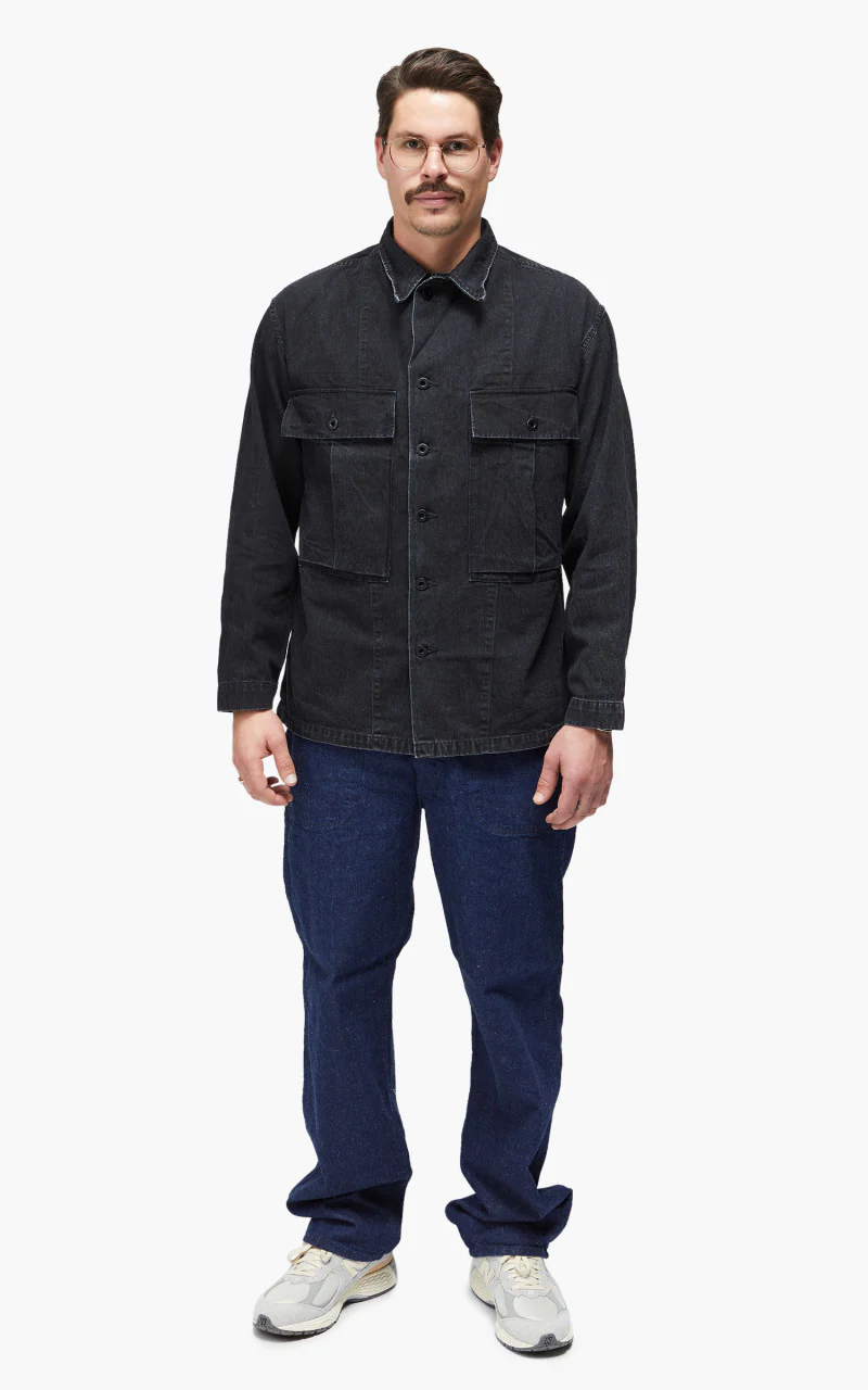OrSlow US Army M-43 Denim Jacket Black Stone - Image 7