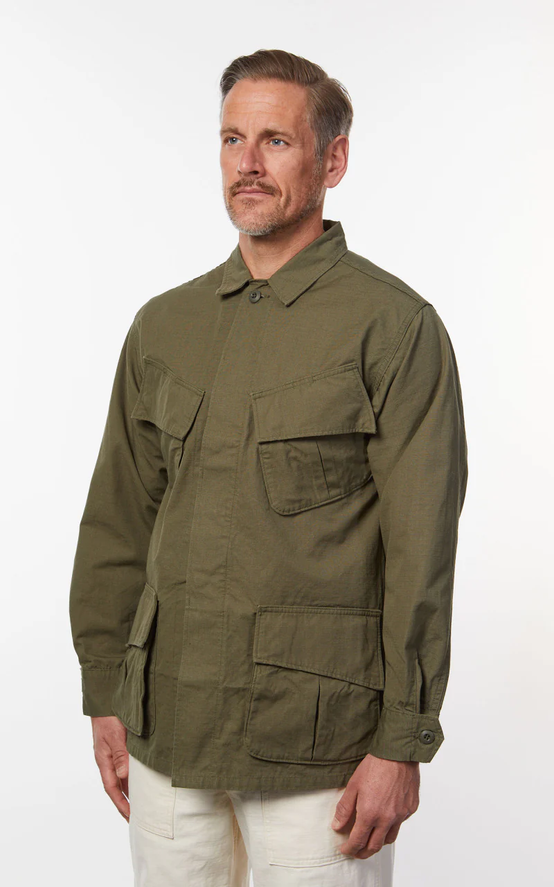 OrSlow US Army Tropical Jacket Original Ripstop Army Green - Image 4