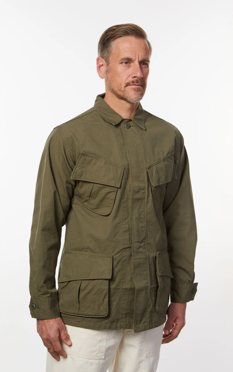OrSlow US Army Tropical Jacket Original Ripstop Army Green - Image 5