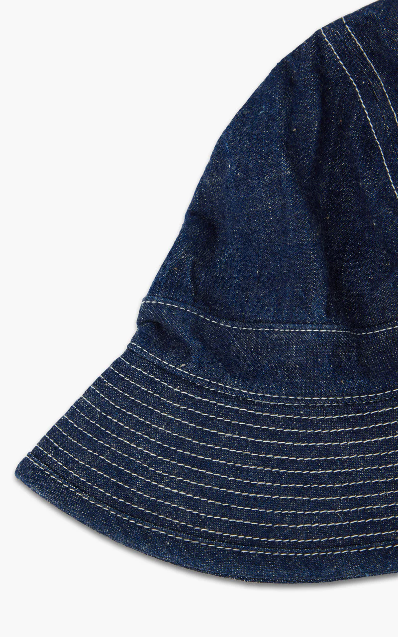 OrSlow US Navy Hat Denim Indigo One Wash - Image 2