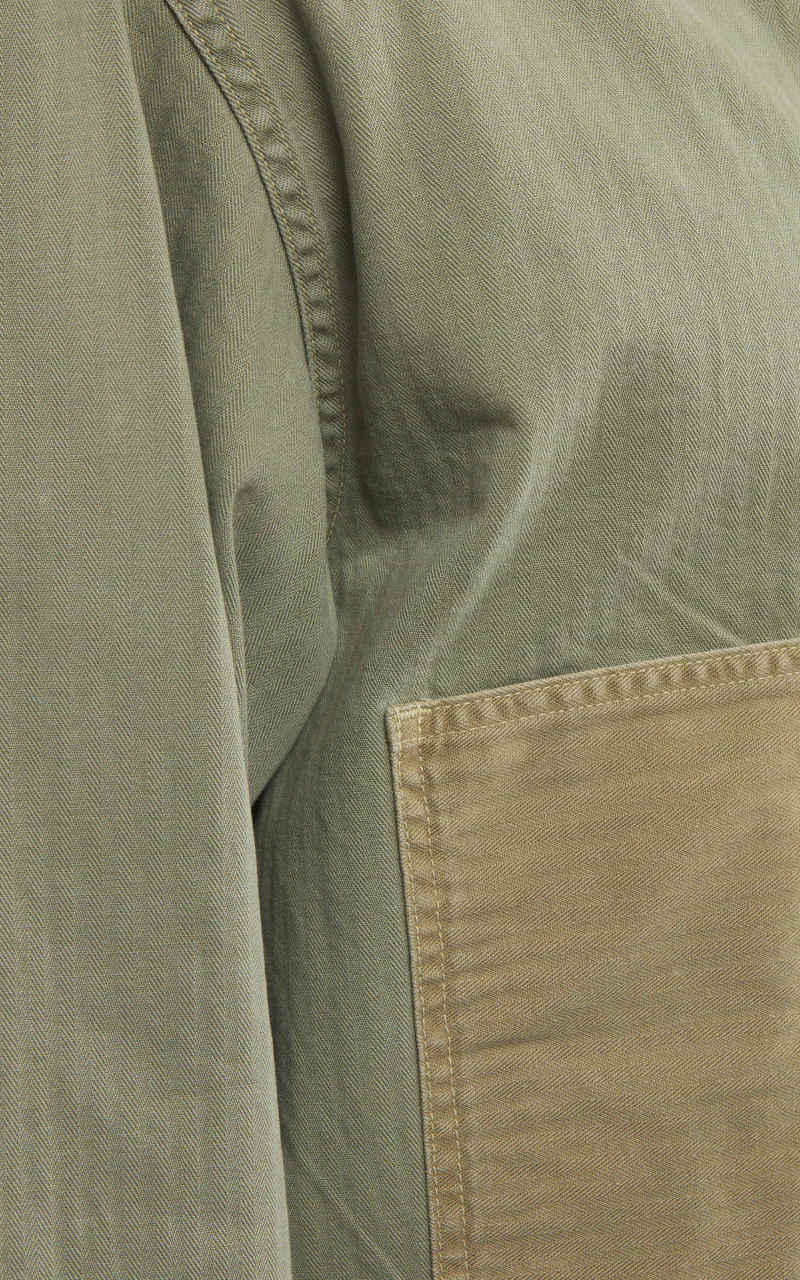 OrSlow Utility Coverall Herringbone Green - Image 5