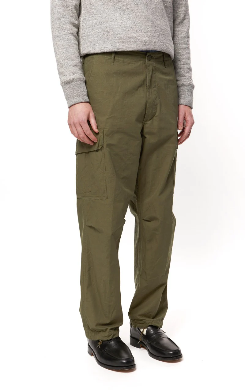 OrSlow Vintage Fit Cargo Pants Ripstop Army - Image 7