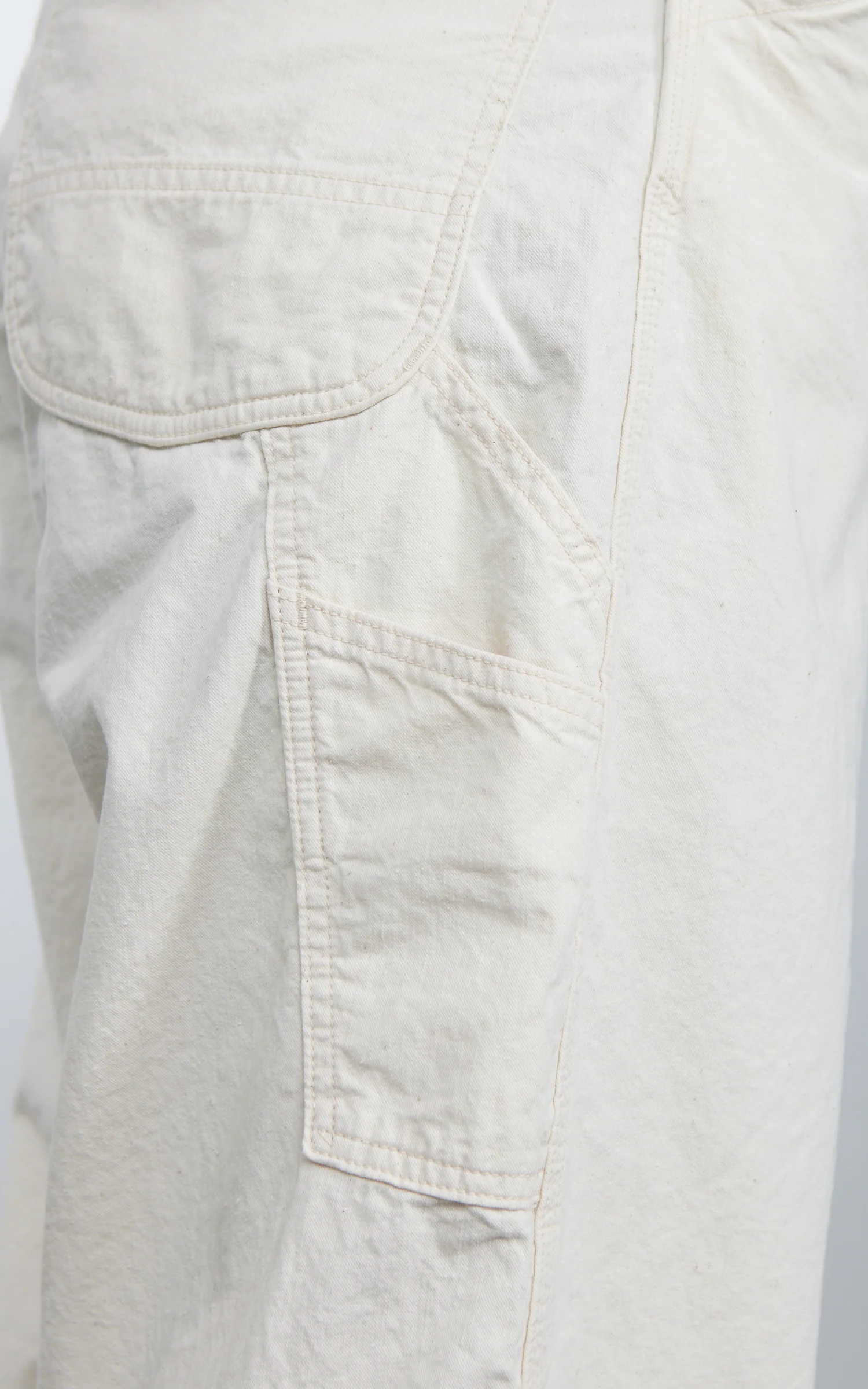 OrSlow Wide Fit 30's Painter Pants Ecru - Image 5