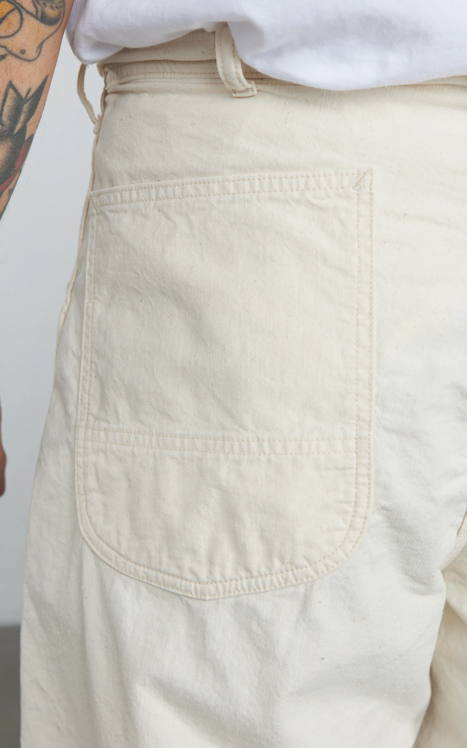 OrSlow Wide Fit 30's Painter Pants Ecru - Image 6