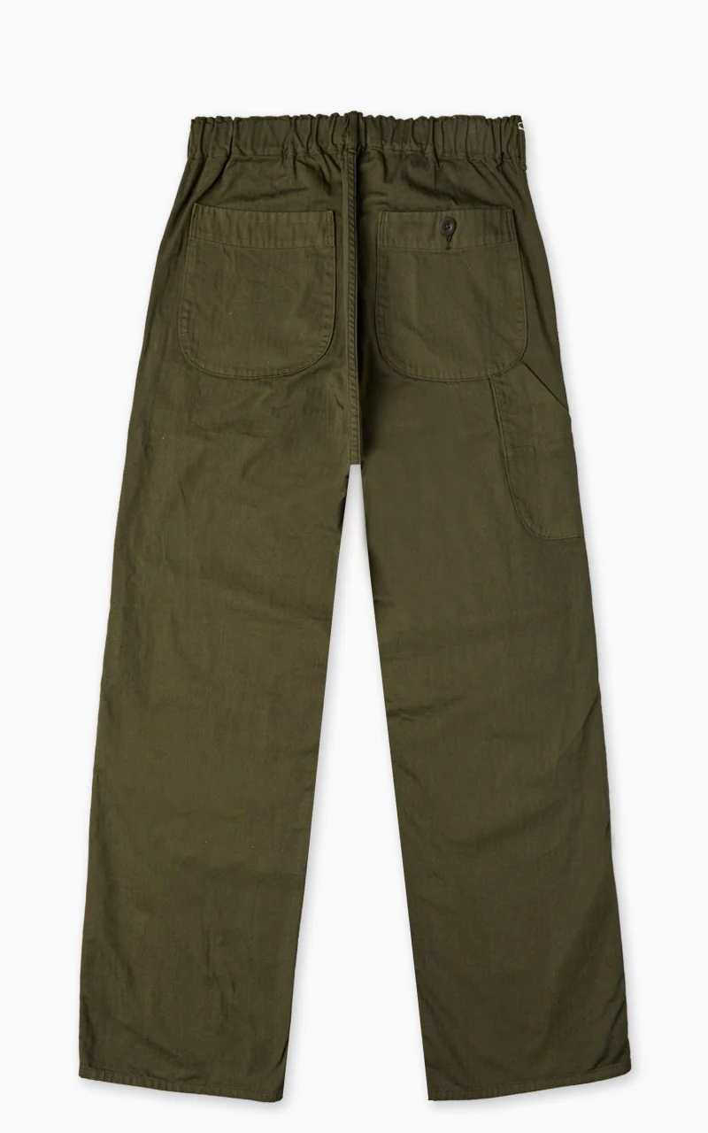 OrSlow Wide Fit French Work Pants Army Green - Image 7