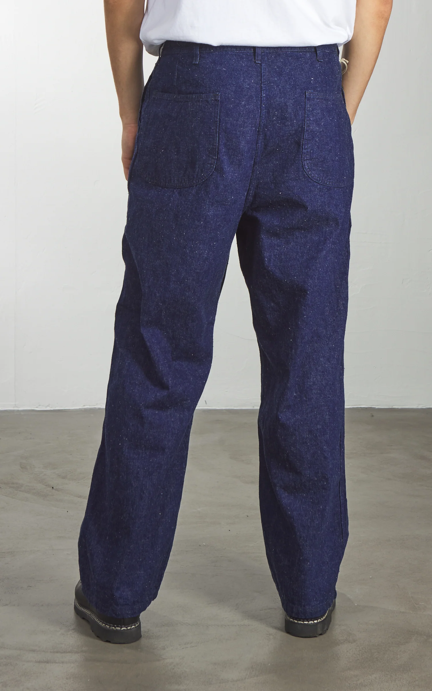 OrSlow WWII 40s U.S. Navy Wide-Fit Utility Trousers Indigo One Wash - Image 5