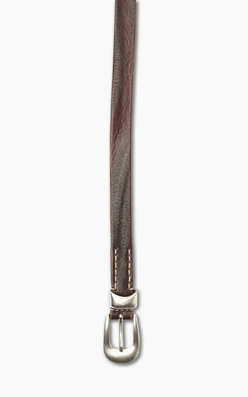 Our Legacy Belt 2cm Brown Leather - Image 2