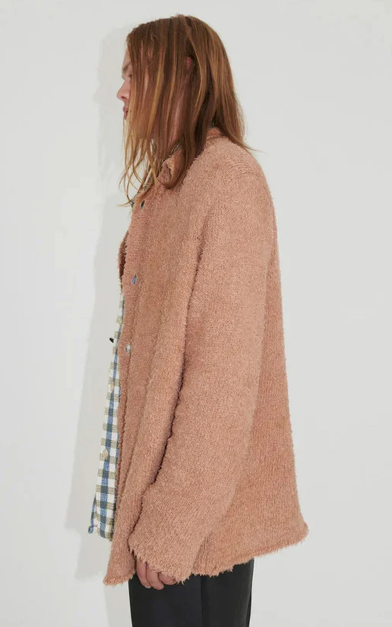 Our Legacy Big Cardigan Cotton Caramel Cloudy - Image 4