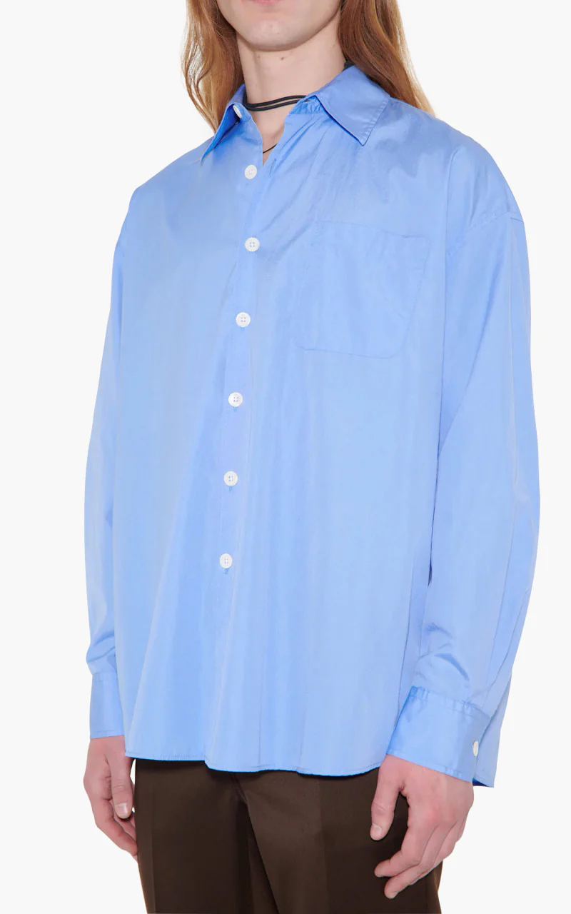 Our Legacy Borrowed BD Shirt Police Blue Poplin - Image 4