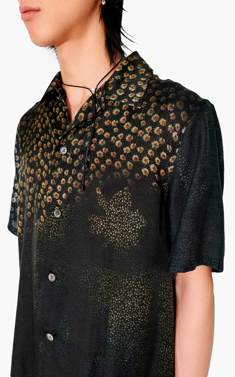 Our Legacy Box Shirt Short Sleeve Dark Flower Print - Image 4