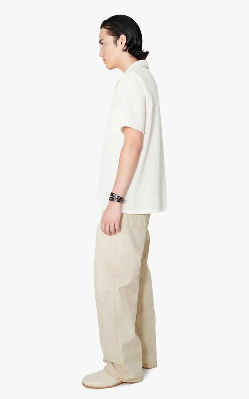 Our Legacy Box Shirt Short Sleeve White Boucle - Image 5