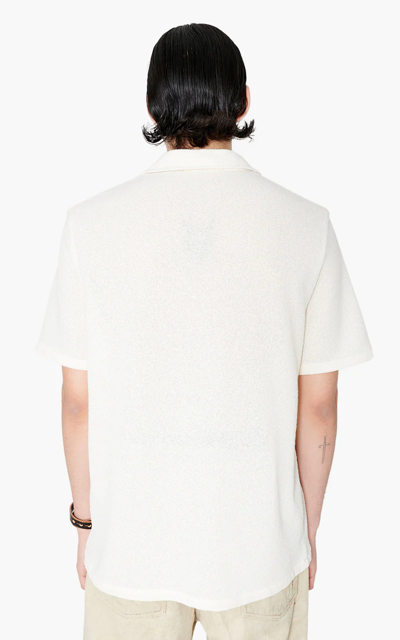 Our Legacy Box Shirt Short Sleeve White Boucle - Image 7