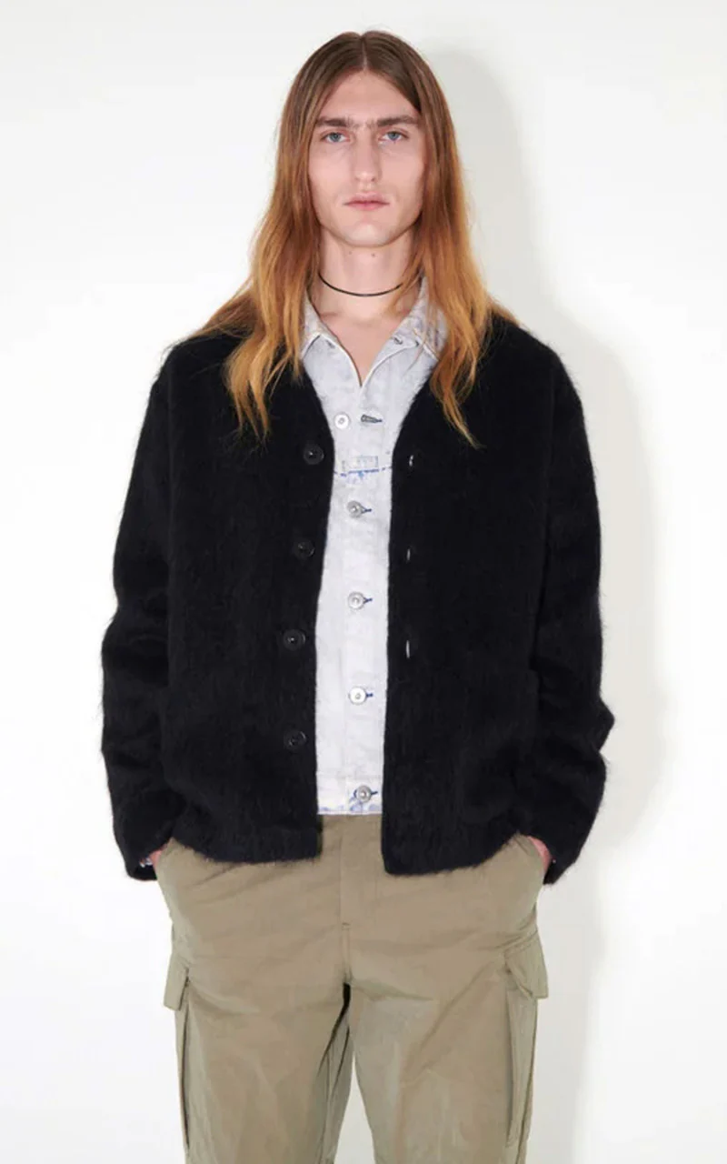 Our Legacy Cardigan Mohair Black - Image 2