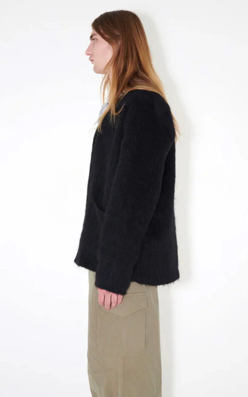 Our Legacy Cardigan Mohair Black - Image 4