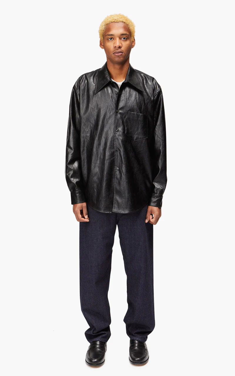Our Legacy Coco 70s Shirt Cageian Black Fake Leather - Image 2
