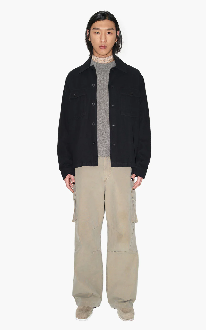 Our Legacy Evening Coach Jacket Black Brushed Cotton - Image 3