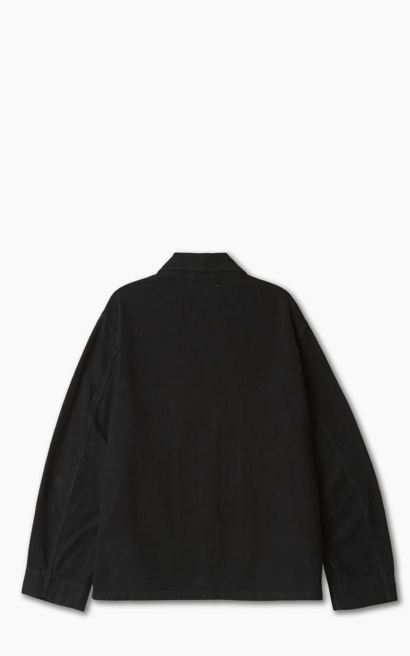 Our Legacy Evening Coach Jacket Black Brushed Cotton - Image 4