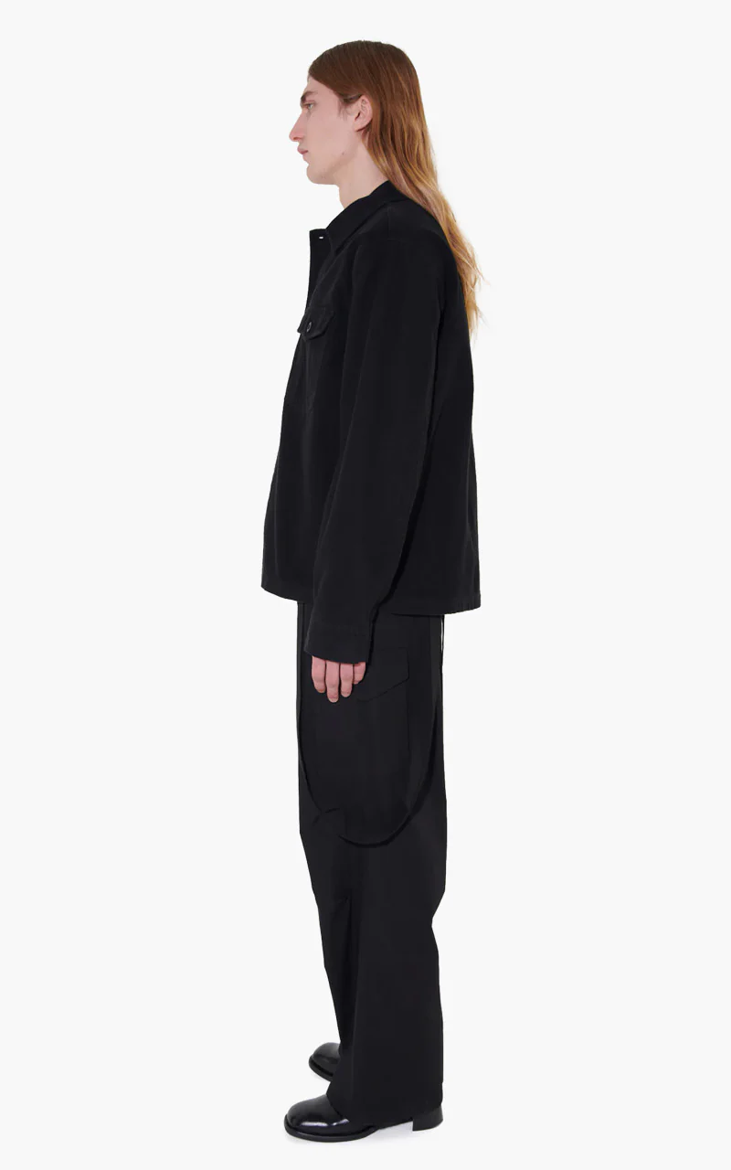 Our Legacy Evening Coach Jacket Black Brushed Cotton - Image 9