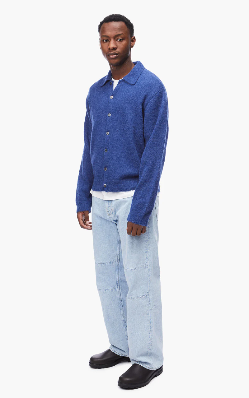 Our Legacy Evening Polo Fuzzy Alpaca Royal Blue - Image 3