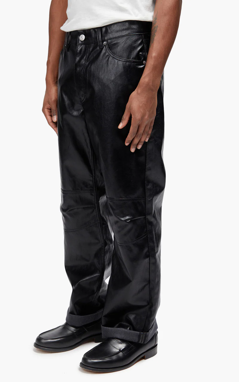 Our Legacy Formal Moto Cut Cageian Black Fake Leather - Image 4