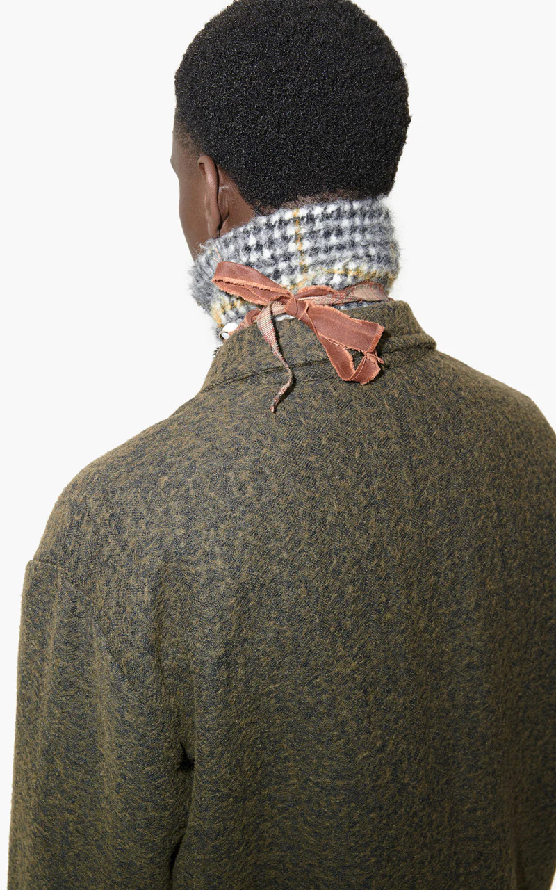 Our Legacy Haven Jacket Black/Moss Fuzz Wool - Image 7
