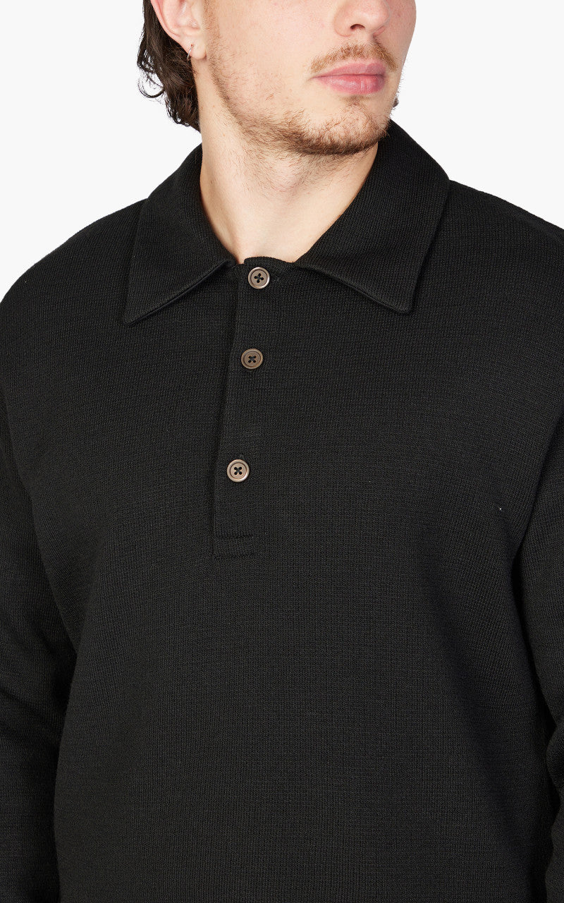Our Legacy Ile Piquet Black Pseudo Knit - Image 6