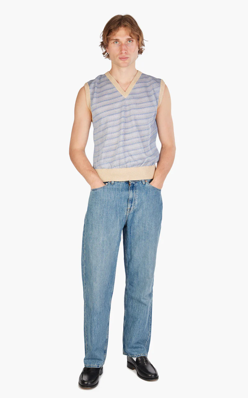 Our Legacy Knitted Vest Cartoon Static Stripe - Image 2