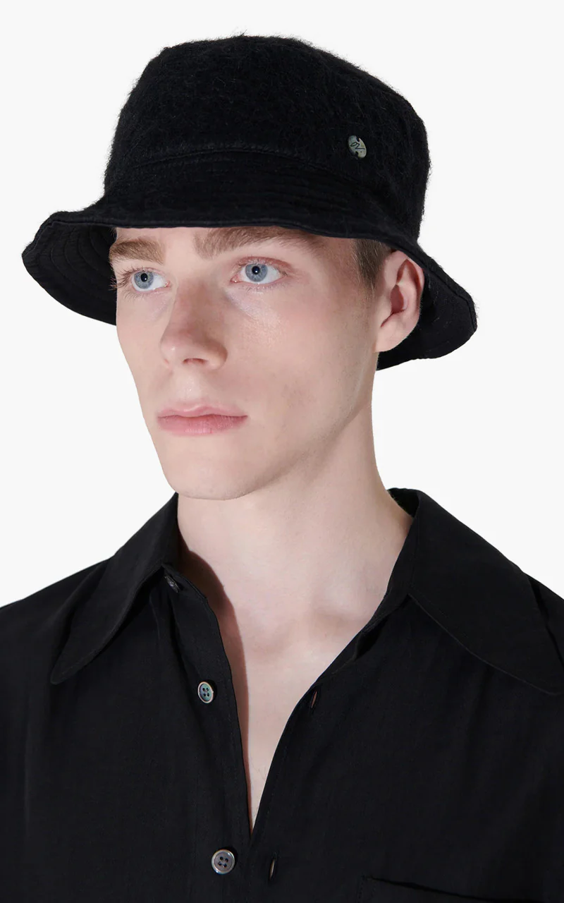 Our Legacy Mohair Bucket Hat Black - Image 2