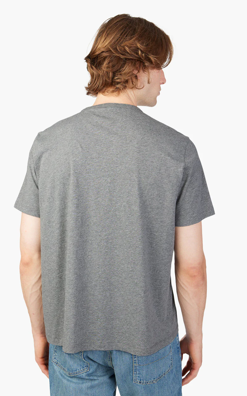 Our Legacy New Box T-Shirt Clean Jersey Grey Melange - Image 6