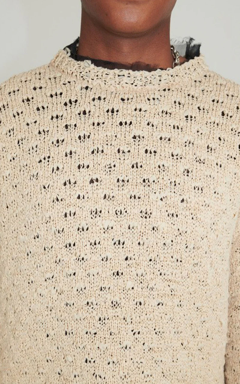 Our Legacy Popover Roundneck Faux Cord Beige - Image 3