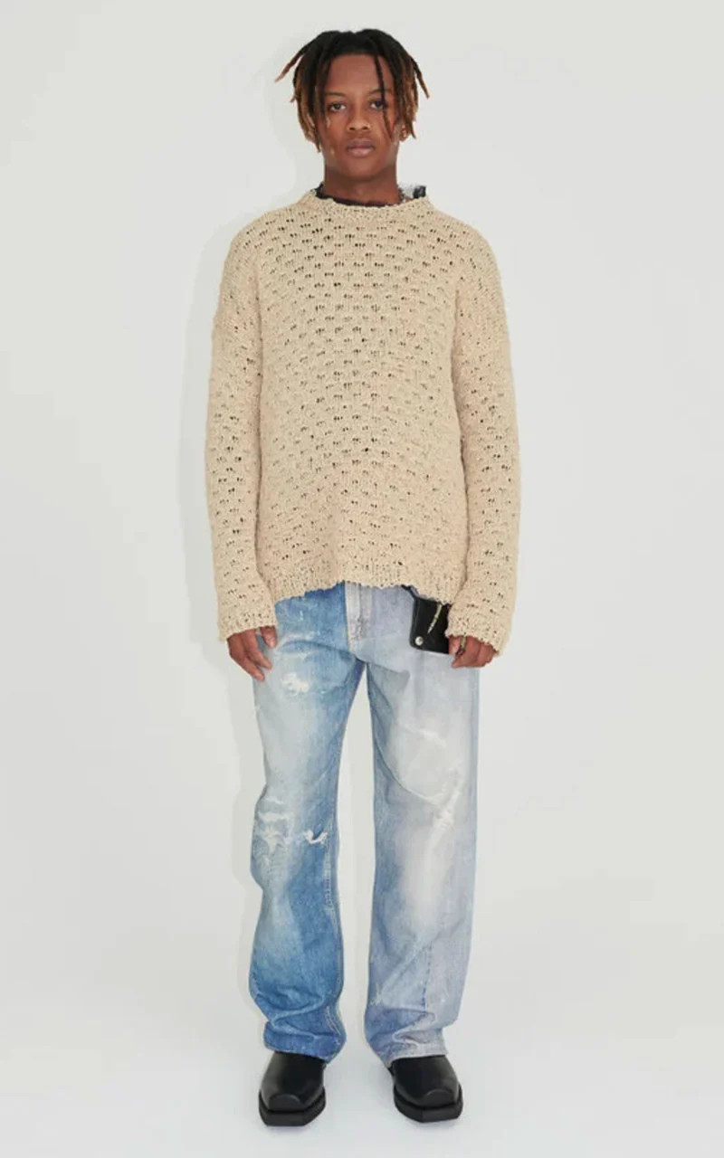 Our Legacy Popover Roundneck Faux Cord Beige - Image 6
