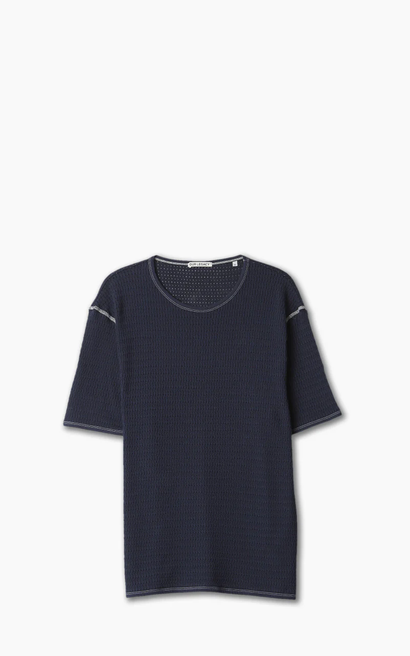 Our Legacy Tanker T-Shirt Navy Sport Crochet