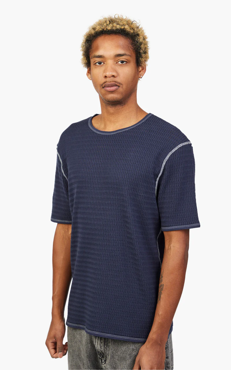 Our Legacy Tanker T-Shirt Navy Sport Crochet - Image 3