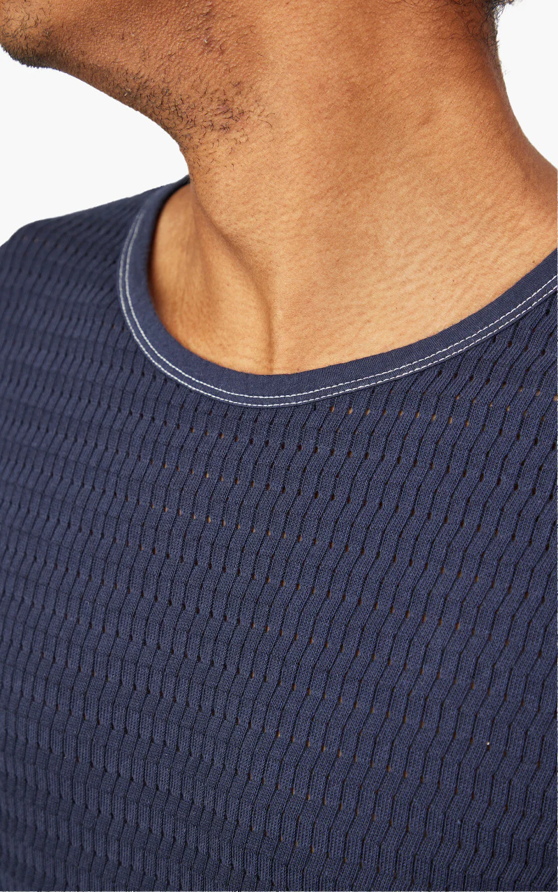 Our Legacy Tanker T-Shirt Navy Sport Crochet - Image 4