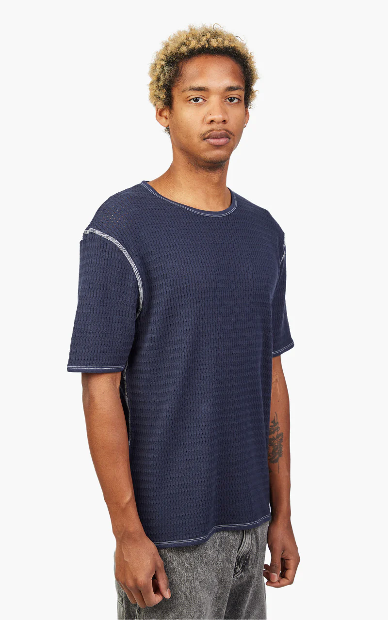 Our Legacy Tanker T-Shirt Navy Sport Crochet - Image 6