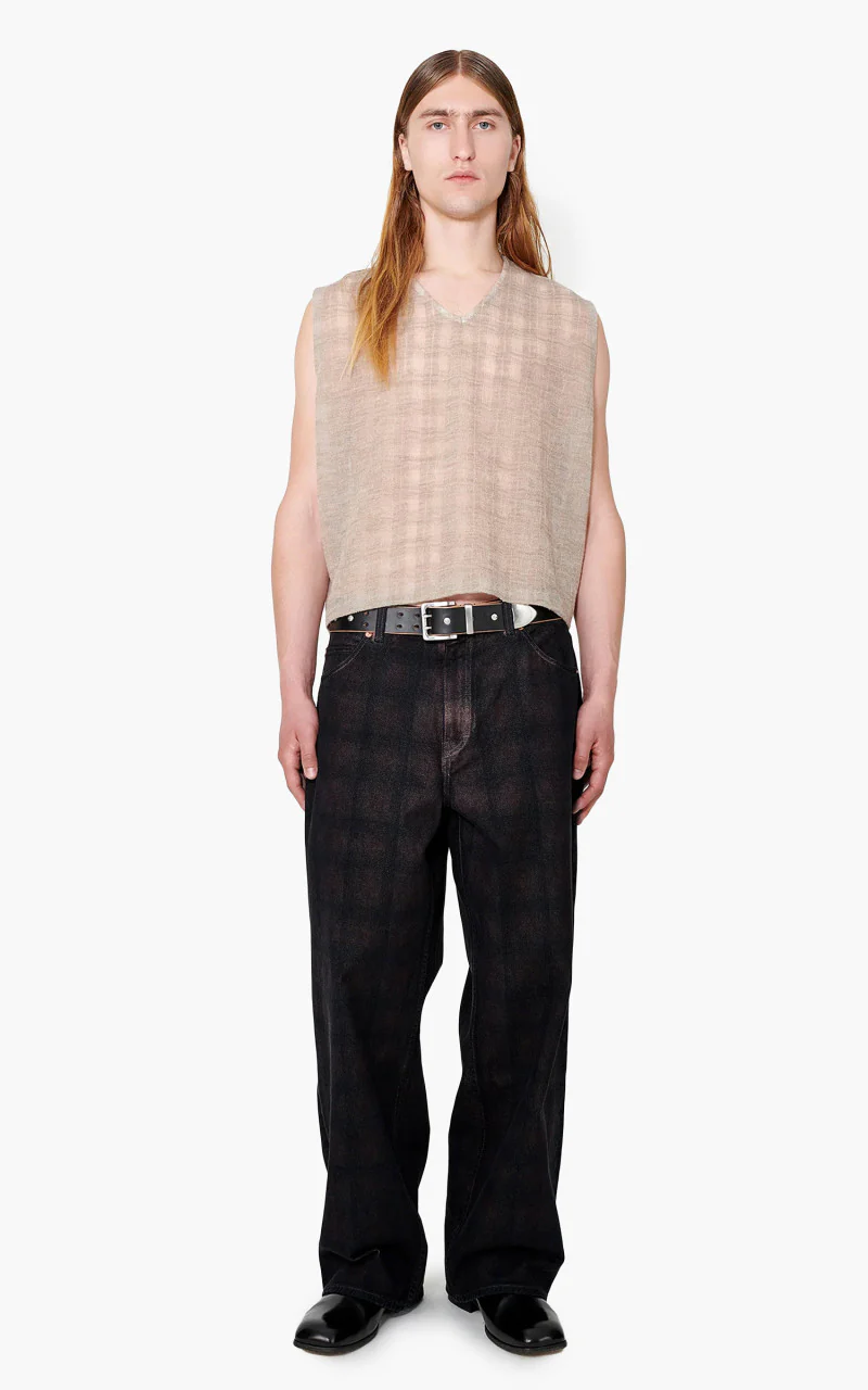 Our Legacy Vast Cut Jeans Overdyed Big Lumberjack Print - Image 2