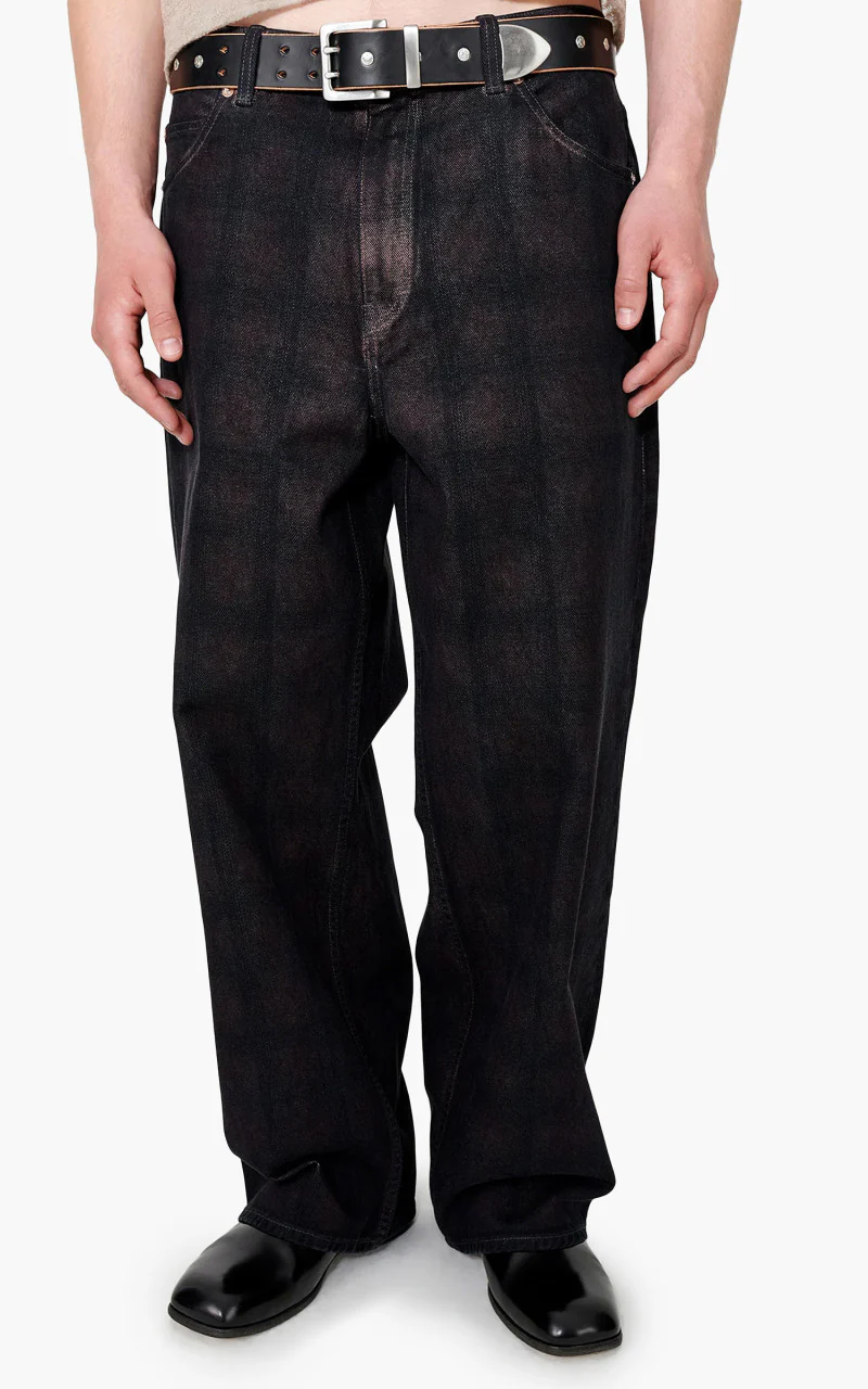 Our Legacy Vast Cut Jeans Overdyed Big Lumberjack Print - Image 3